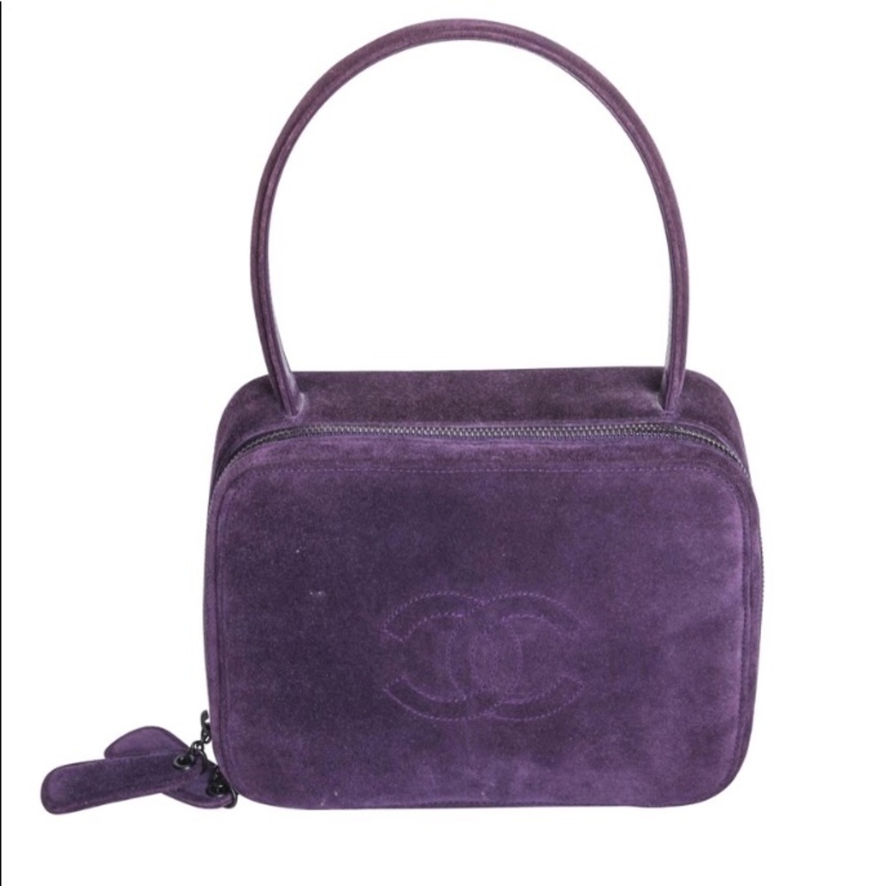 🚫SOLD🚫 CHANEL CC Logo Purple Suede Handbag